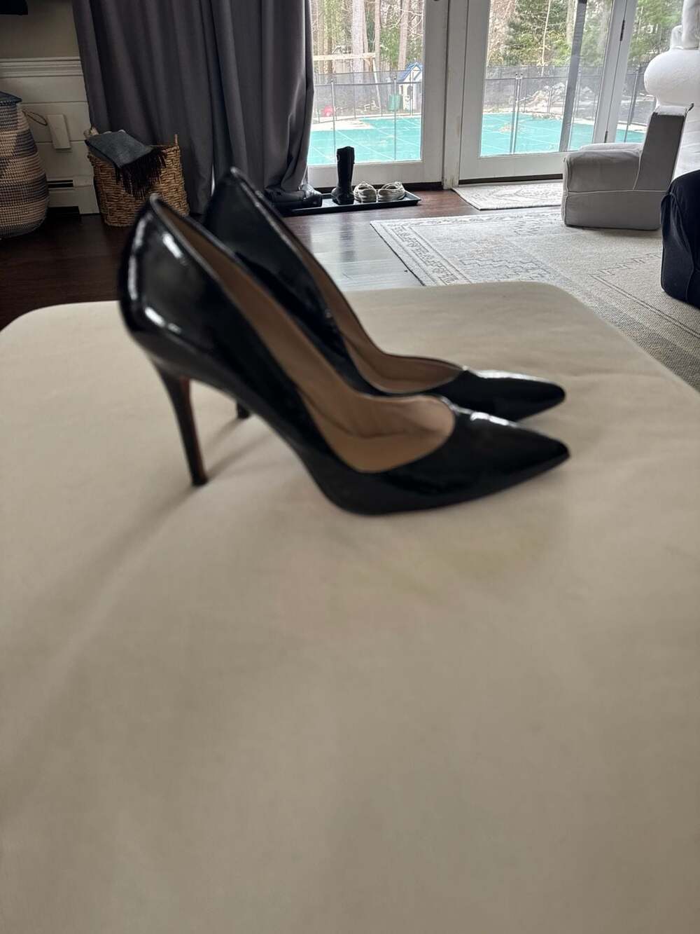 Charles by Charles David Black Patent Leather Pointed Toe Pumps